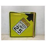 Reflective School Speed Limit 25 Sign