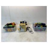 Singer Overlock Sewing Machine with Thread Spools