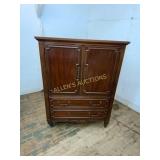 Mahogany Cabinet with Drawers and Compartments