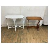 Small Wood Side Tables, Painted and Natural