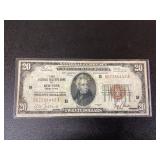1929 $20 Federal Reserve Bank Note, New York