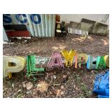 Vintage Metal Playground Sign Letters