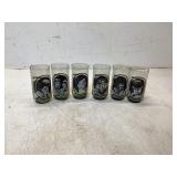 6 Glass Tumblers with Movie-Themed Prints