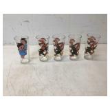 5 Cartoon Character Drinking Glasses