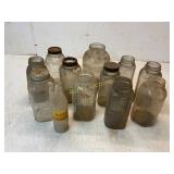 12 Glass Jars and Bottles