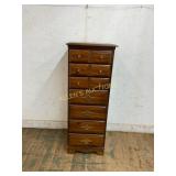 Tall Wooden Chest with Eight Drawers