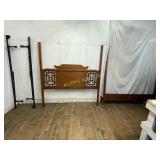 Full-Size Four-Poster Bed with Wood Panels