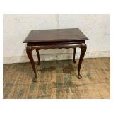 Mahogany Side Table with Extendable Leaves