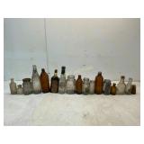 17 Assorted Glass Bottles and Jars