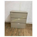 Metal Three-Drawer Filing Cabinet