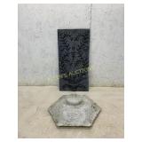 Cast Iron Fireplace Cover and Cement Roof Finial