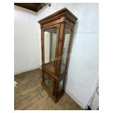 Wood and Glass Display Cabinet with Lighting