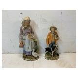 Ceramic Farmer Figurines with Animals