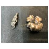 Sterling Silver Floral Brooches