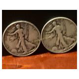 1942-S and 1936 Walking Liberty Silver Half Dollar