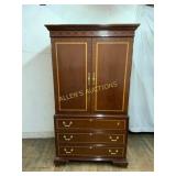 Mahogany Armoire with Brass Hardware