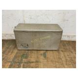 Metal Storage Chest with Hinged Lid