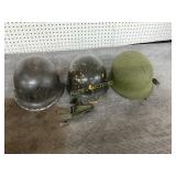 3 G I Helmets with Liners