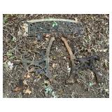 Cast Iron Bench Ends and Decorative Backrest Panel