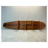 Wooden Surfboard-Style Wall Shelf Unit