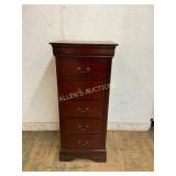 Mahogany-Finish Wooden Chest of Drawers