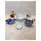 Ceramic and Glass Decorative Swans