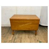 Wooden Drop-Leaf Table with Turned Legs