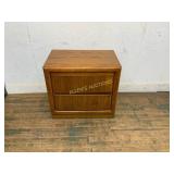 Wood Two-Drawer Nightstand with Flush Handles