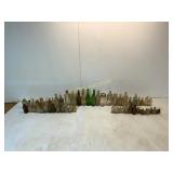 55 Mixed Vintage Glass Bottles