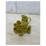 Japanese Ceramic Corn-Themed Pitcher Set with Acce