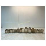 15 Vintage Glass Jars with Lids