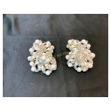 Beaded Cluster Clip-On Earrings