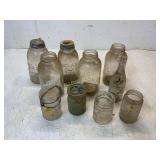 10 Vintage Glass Jars and Bottles