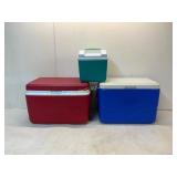 Three Coolers, Various Brands and Sizes