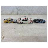 Diecast Cars Trio Including Racing and Police Mode