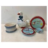 Ceramic Canisters and Childrenï¿½s Dish Set Assortme