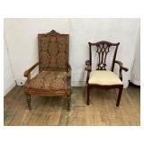 Armchairs with Carved Frames
