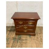 Wooden Three-Drawer Nightstand