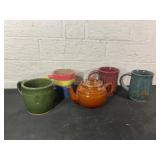 Ceramic Mugs and Teapot