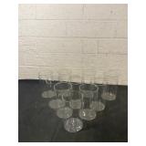 10 Clear Glass Cylindrical Vases