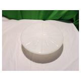 Milk Glass Cake Stand and Floral Vase