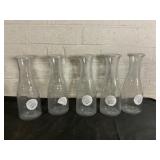 Five Glass Carafes with Lids