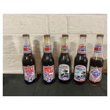 5 Pepsi Longneck NASCAR Commemorative Bottles