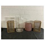 Glass and Metal Candleholders