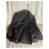 Navy Pea Coat with Double-Breasted Design