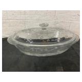 Glass Oval Casserole Dish with Lid
