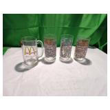 4 Vintage McDonaldï¿½s Themed Glasses