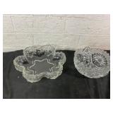 Two Pressed Glass Decorative Bowls