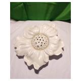 Ceramic Flower-Shaped Frog Vase