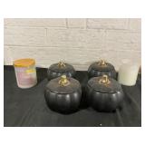 Pumpkin-Shaped Candles and Scented Jars